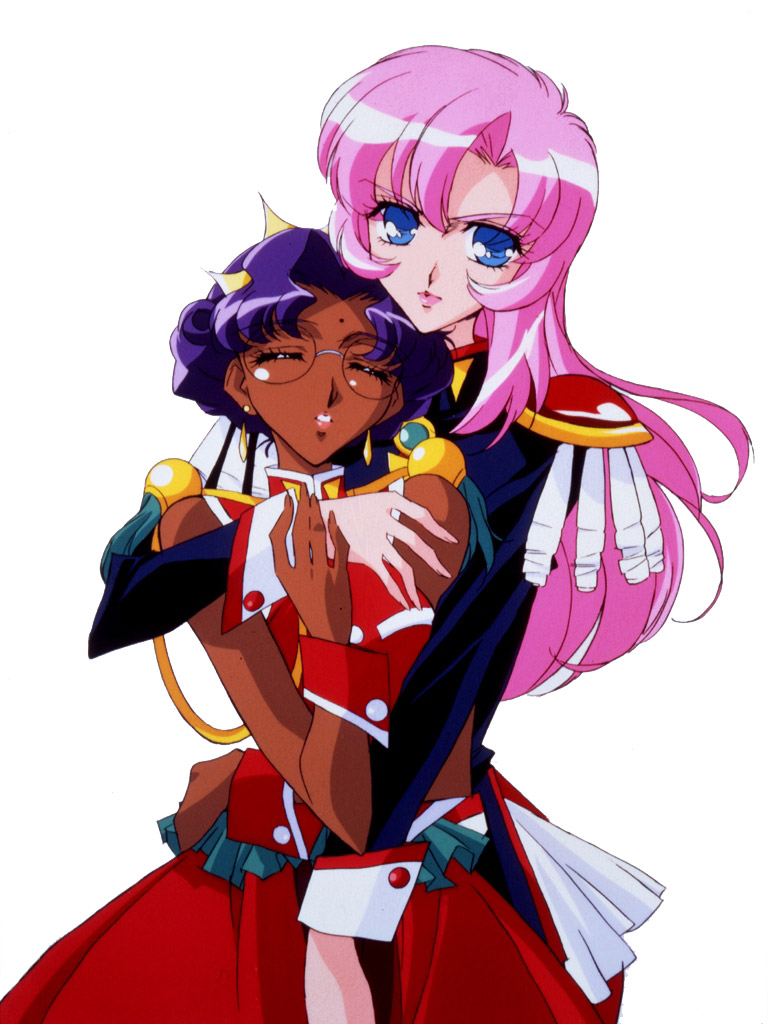 tenjou utena and himemiya anthy (shoujo kakumei utena) drawn by hasegawa_shin'ya