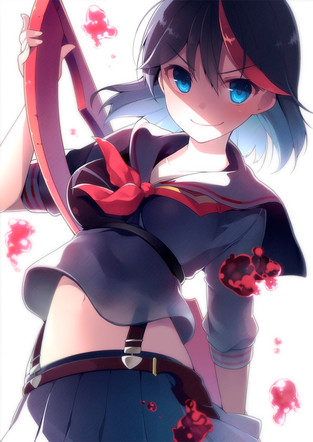 matoi ryuuko and senketsu (kill la kill) drawn by hase_neet