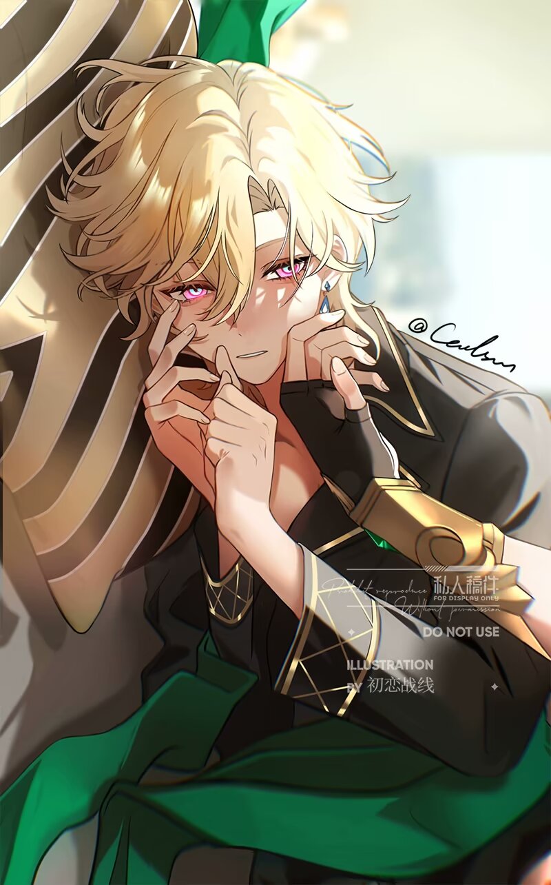 dr. ratio and aventurine (honkai and 1 more) drawn by mizumoe