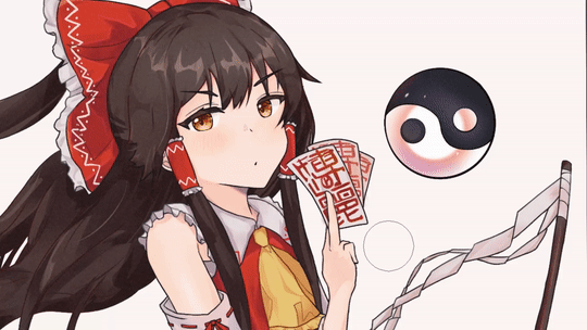 hakurei reimu (touhou and 1 more) drawn by harlequin-wheels