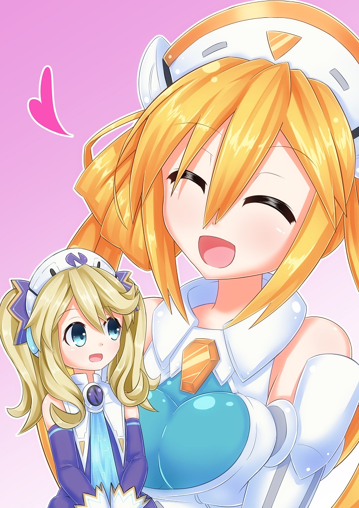 histoire and orange heart (neptune and 1 more) drawn by hechima-bushi