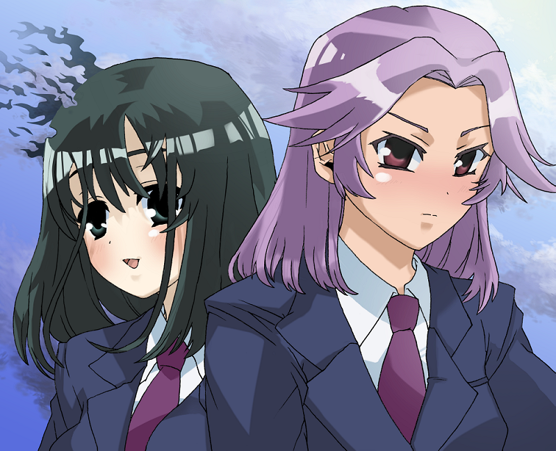 touyoko momoko and kajiki yumi (saki) drawn by yanazuri_(kimossari337)