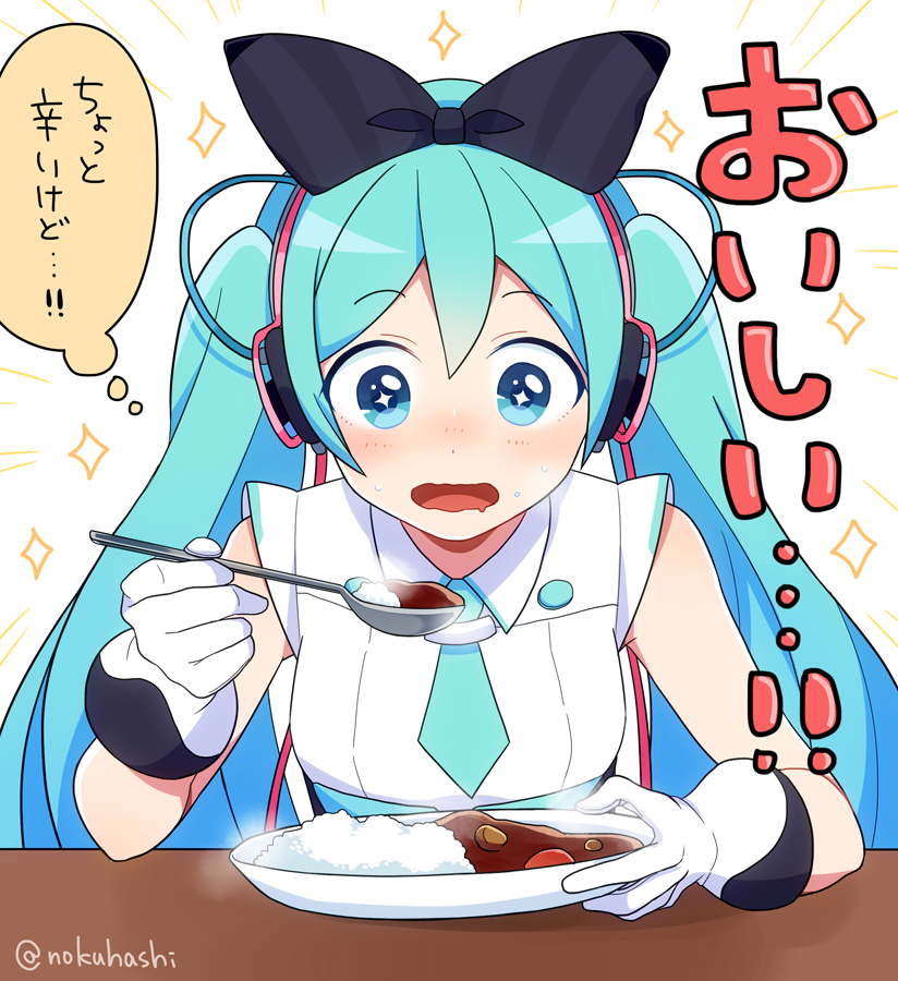 hatsune miku and magical mirai miku (vocaloid and 1 more) drawn by nokuhashi