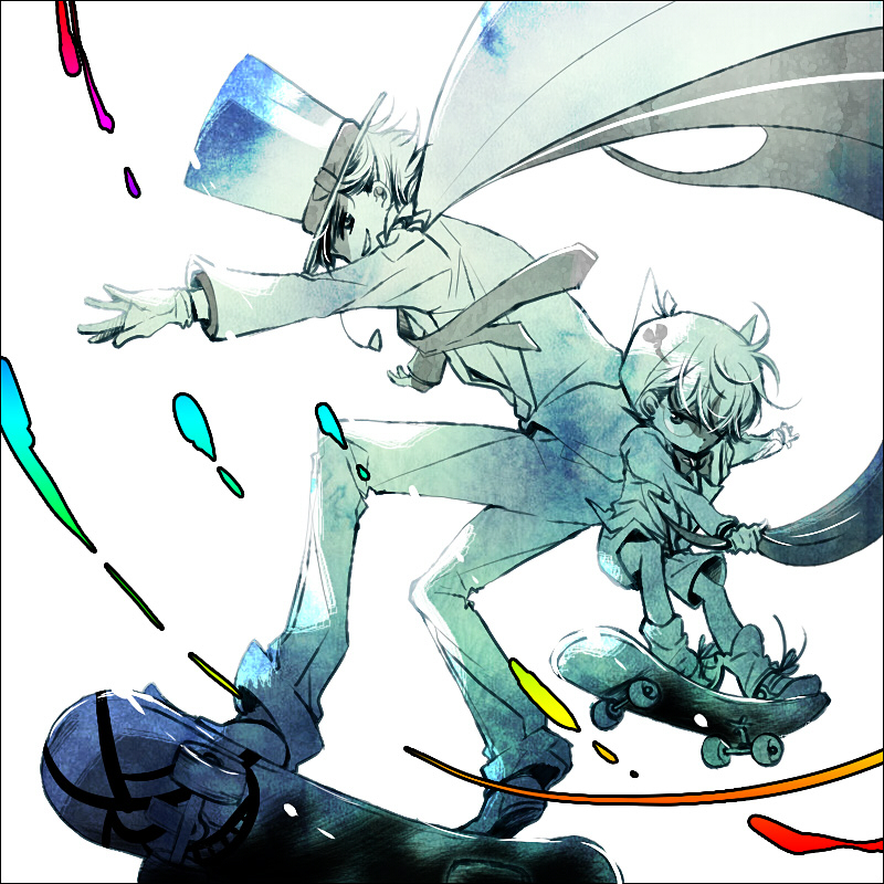 edogawa conan and kaitou kid (meitantei conan and 1 more) drawn by tennen_hz