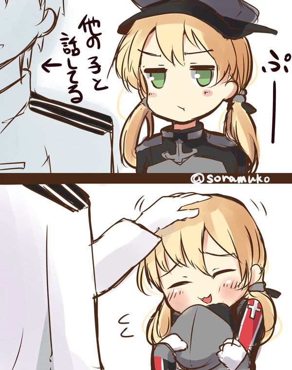 admiral and prinz eugen (kantai collection) drawn by soramuko