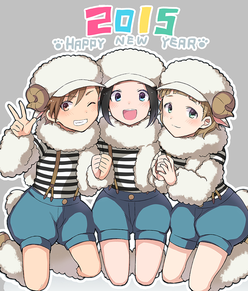 himeno kanon, tachibana shiro, and okamura nao (idolmaster and 1 more) drawn by tsukasa_(merrymore)
