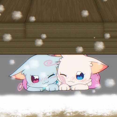 nekoyashiki yuki and nekoyashiki mayu (precure and 1 more) drawn by @est@