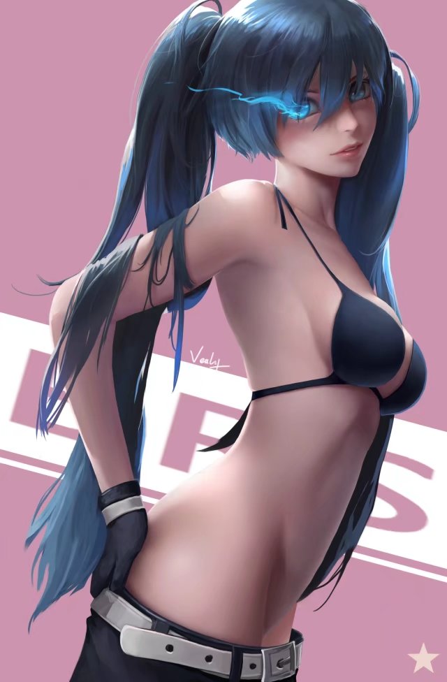 black rock shooter (black rock shooter) drawn by vealy