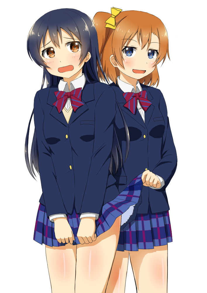 sonoda umi and kosaka honoka (love live! and 1 more) drawn by udan