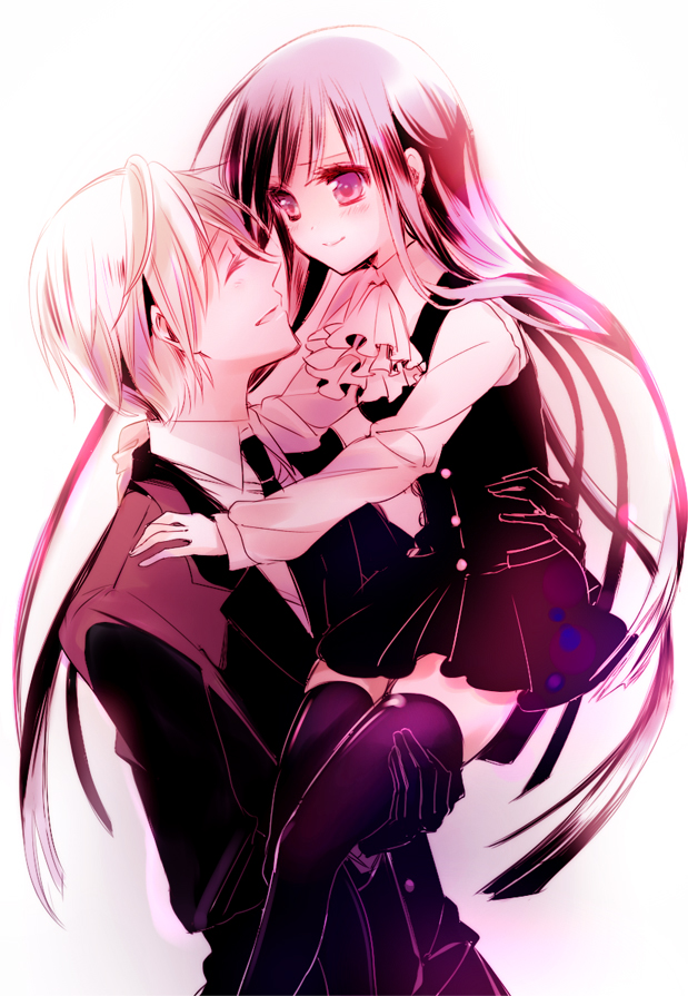 shirakiin ririchiyo and miketsukami soushi (inu x boku ss) drawn by yamada_ako