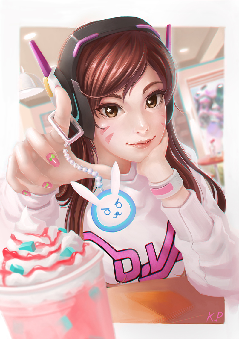 d.va (overwatch and 1 more) drawn by krit_parnsanay