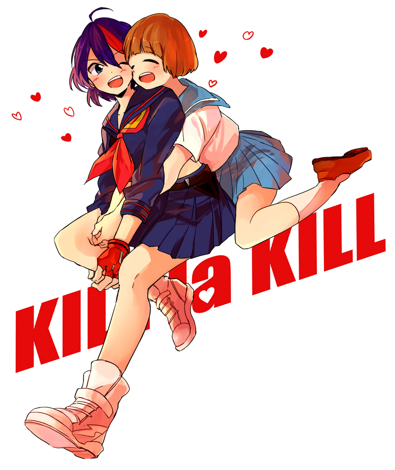 matoi ryuuko, senketsu, and mankanshoku mako (kill la kill) drawn by machi_(qicca)
