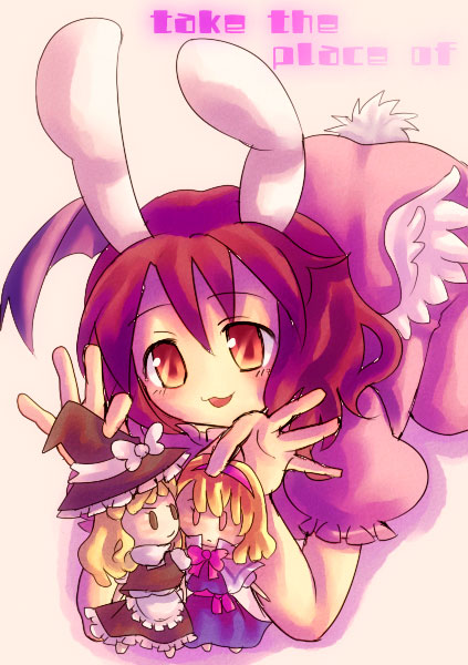 kirisame marisa, alice margatroid, and inaba tewi (touhou) drawn by culotte_(hosenrock)