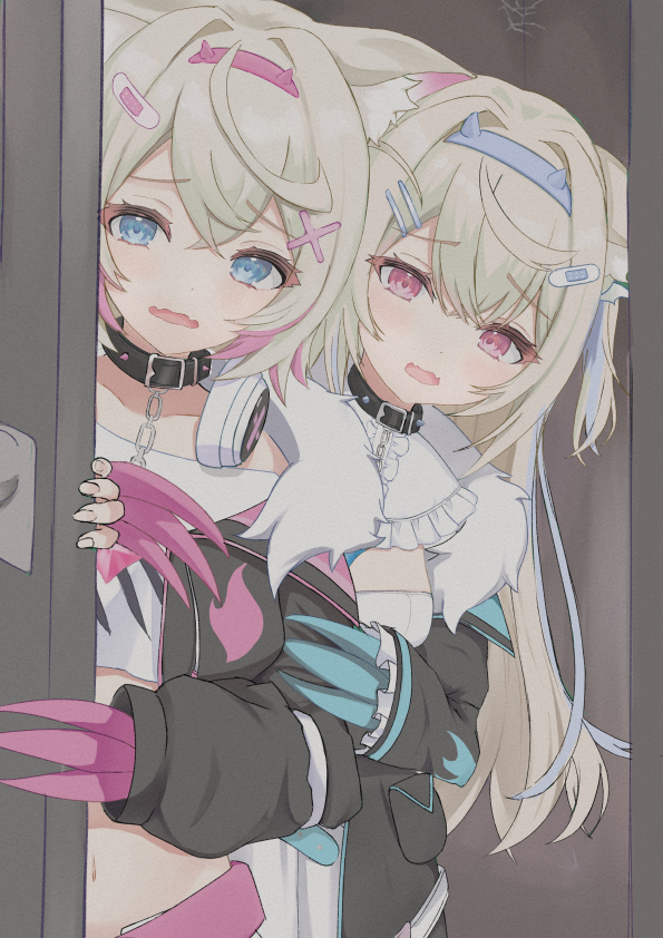 fuwawa abyssgard and mococo abyssgard (hololive and 1 more) drawn by paru_(parunprunpa)