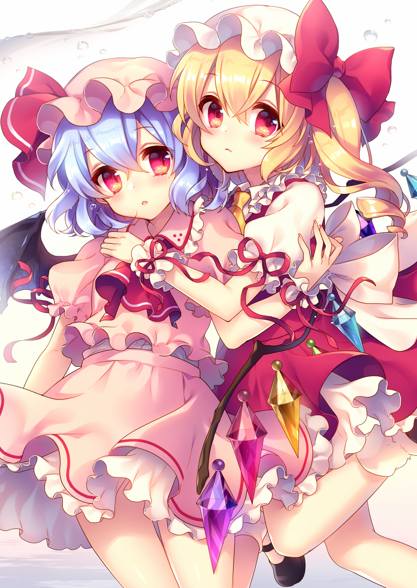 remilia scarlet and flandre scarlet (touhou) drawn by masaru.jp
