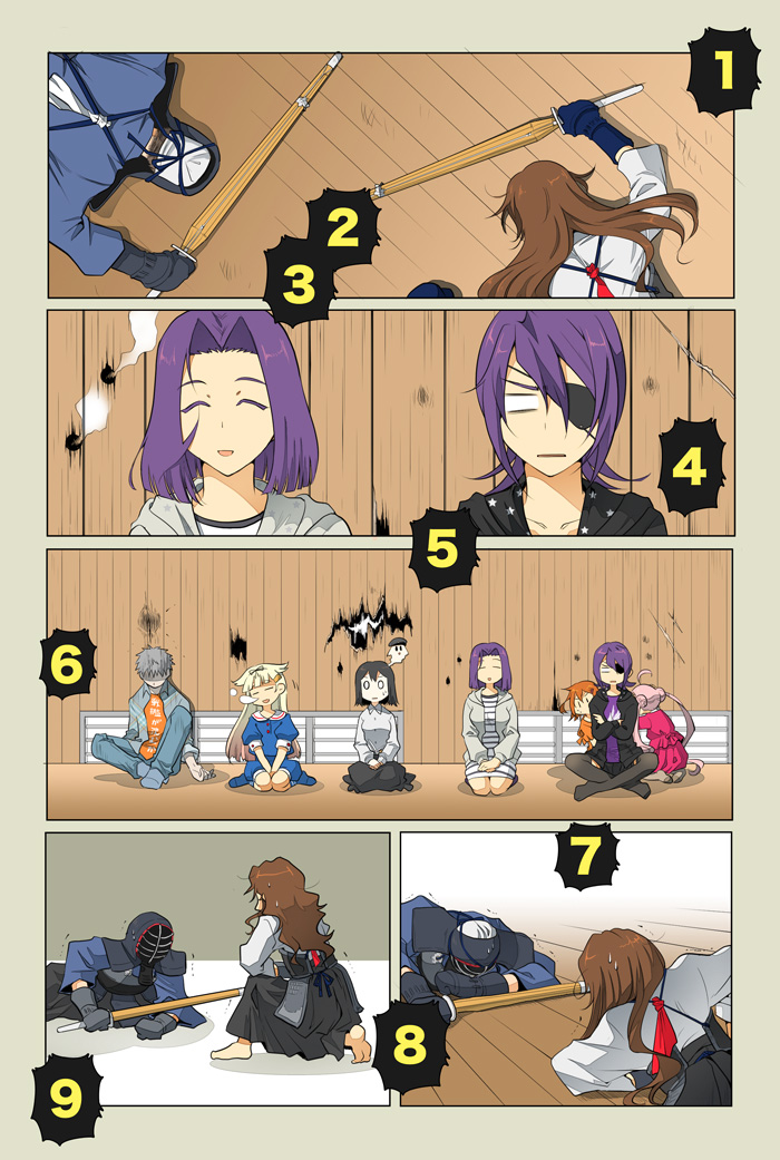 yuudachi, tenryuu, ikazuchi, yuudachi kai ni, tatsuta, and 4 more (kantai collection) drawn by suetake_(kinrui)
