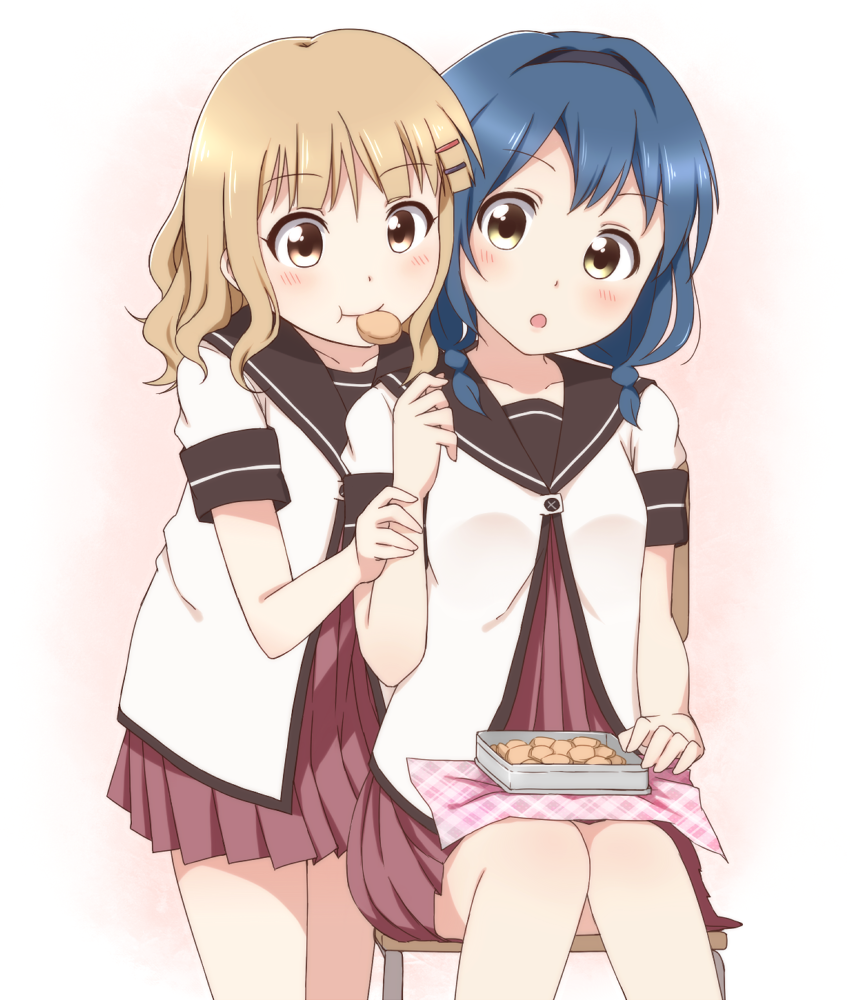 oomuro sakurako and furutani himawari (yuruyuri) drawn by mohya