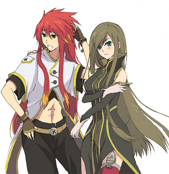 tear grants and luke fon fabre (tales of and 1 more) drawn by sekigawa