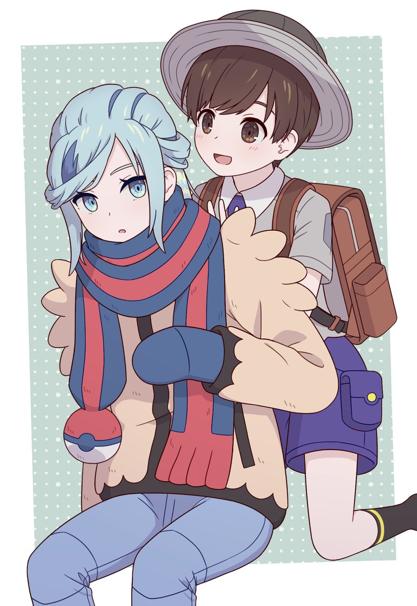 florian and grusha (pokemon and 1 more) drawn by mozukusa