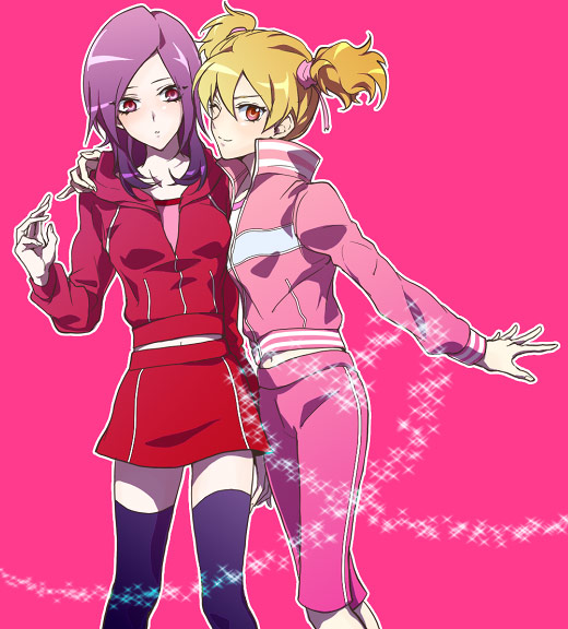 higashi setsuna and momozono love (precure and 1 more) drawn by yukowa_(kari)