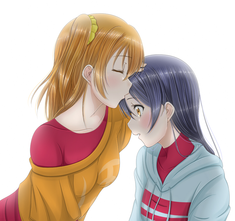 sonoda umi and kosaka honoka (love live! and 1 more) drawn by roaru_(gyuren)