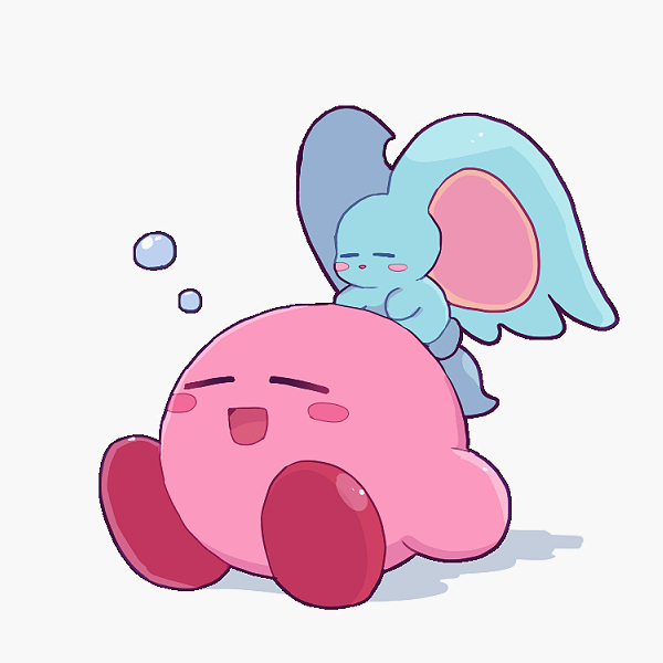 kirby and elfilin (kirby and 1 more) drawn by chiimako