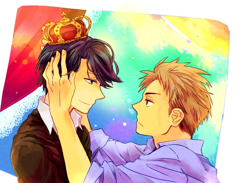 kashima yuu and hori masayuki (gekkan shoujo nozaki-kun) drawn by kikurage_(kuuuuuuuuhen)