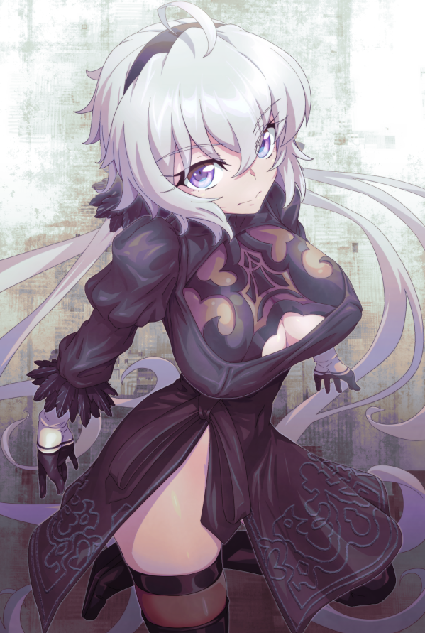 2b and yukine chris (nier and 2 more) drawn by uganda_(ugandam_00)