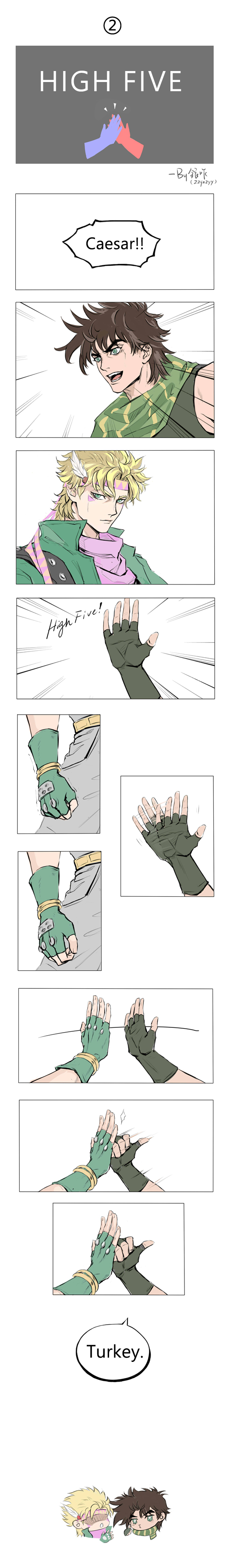 joseph joestar and caesar anthonio zeppeli (jojo no kimyou na bouken and 1 more) drawn by zzyzzyy