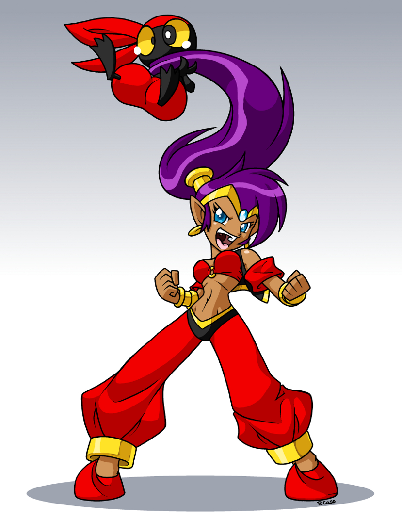 shantae and tinkerbat (shantae) drawn by robert_j_case