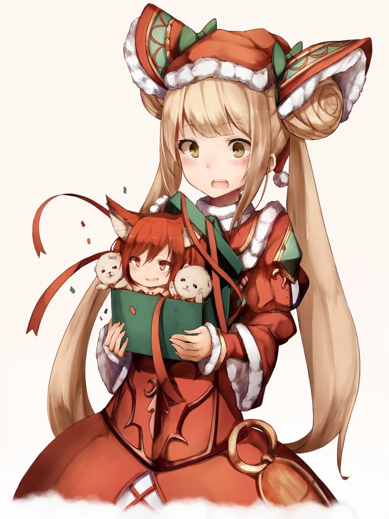 cerberus, luna, mimi, and coco (shingeki no bahamut and 1 more) drawn by snm_(sunimi)