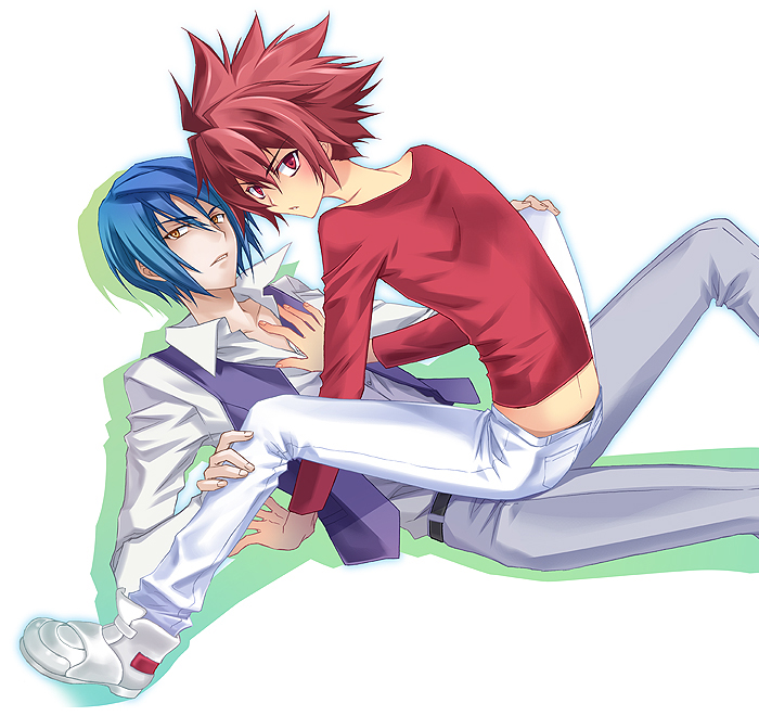 tsunashi takuto and shindou sugata (star driver) drawn by carnelian