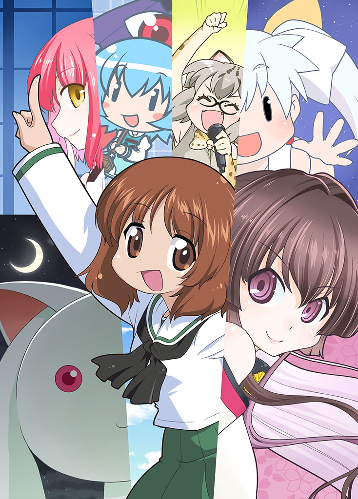 tatara kogasa, nishizumi miho, kyubey, yamato, kohaku, and 2 more (touhou and 6 more) drawn by mizuki_hitoshi