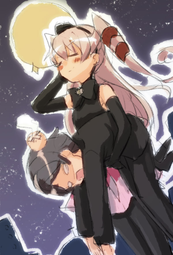 amatsukaze, tanikaze, and saint tail (kantai collection and 1 more) drawn by engiyoshi