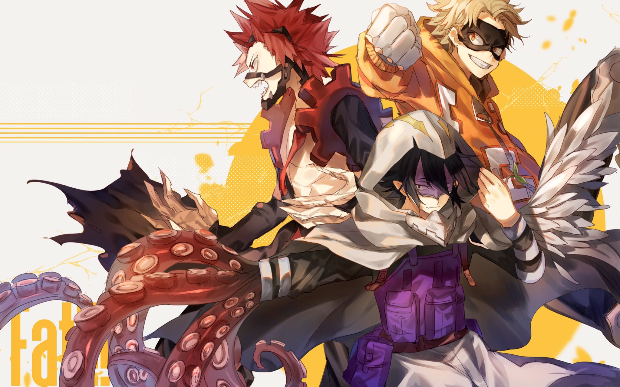 Kirishima Eijirou Amajiki Tamaki Toyomitsu Taishiro And Fatgum Boku No Hero Academia Drawn By Tsugutoku Danbooru