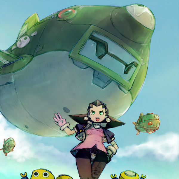 tron bonne and servbot (mega man and 1 more) drawn by alchera