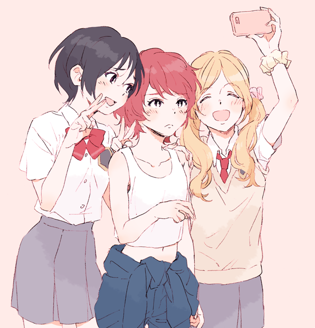 amifumi inko, rayet areash, and nina klein (aldnoah.zero) drawn by momoishi