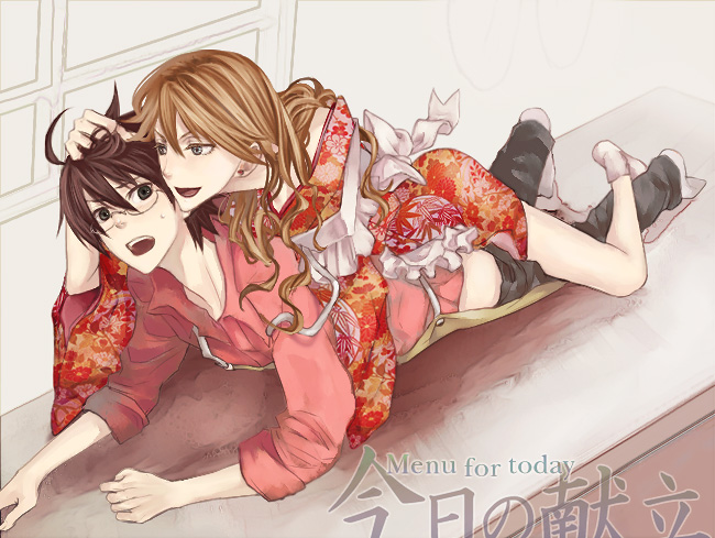 itoshiki nozomu and kimura kaere (sayonara zetsubou sensei) drawn by furayu_(flayu)