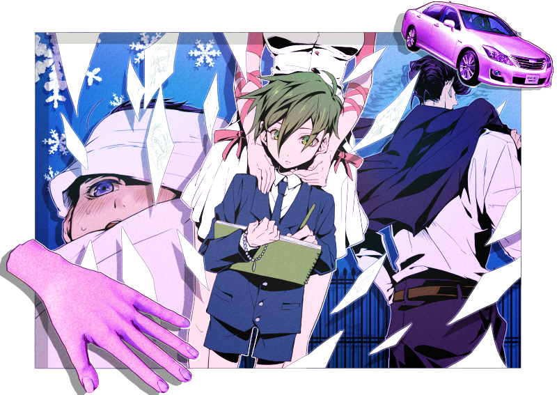 higashikata josuke, kishibe rohan, and sugimoto reimi (jojo no kimyou na bouken and 1 more) drawn by senbiki_(nonono69)