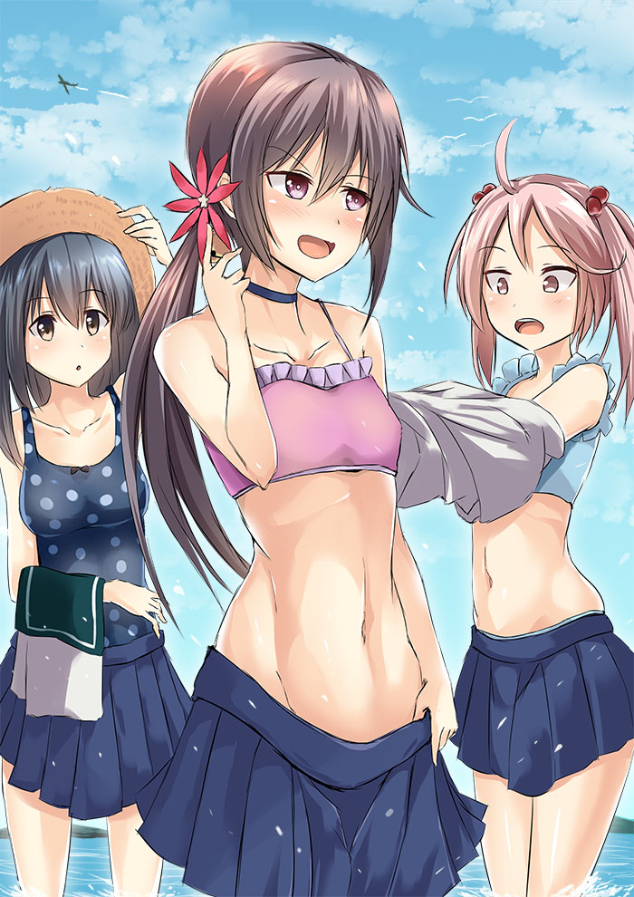 ushio, akebono, and sazanami (kantai collection) drawn by tai_(nazutai)