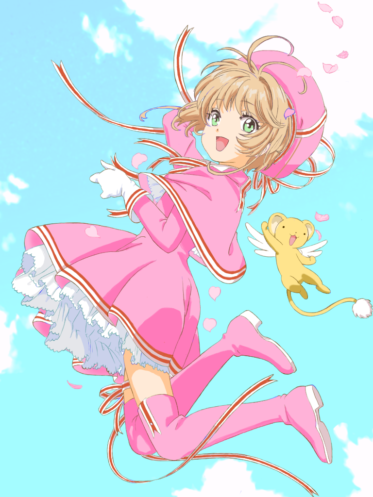 kinomoto sakura and kero (cardcaptor sakura and 1 more) drawn by rabitan1022