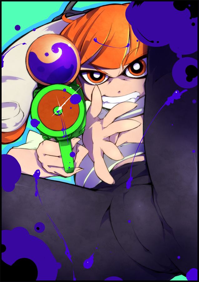 inkling player character, inkling girl, and kaori (splatoon and 1 more) drawn by suzu_(suzuko)
