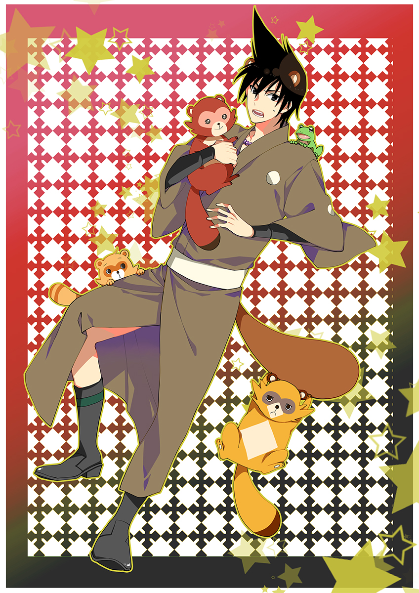 shimogamo yasaburou, shimogamo yajirou, shimogamo yaichirou, shimogamo yashirou, and mother (uchouten kazoku) drawn by shiramatsu