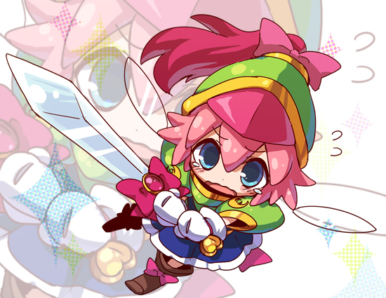 ribbon and blade knight (kirby and 1 more) drawn by hone_(sky_cubes)
