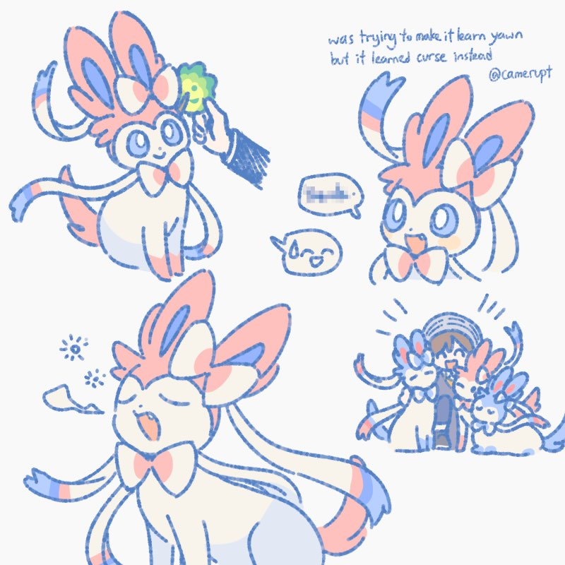 sylveon and florian (pokemon and 1 more) drawn by jen_(aaasylum)