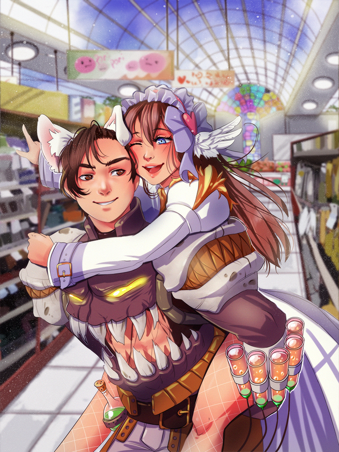 arch bishop, poring, and genetic (ragnarok online) drawn by lillkun