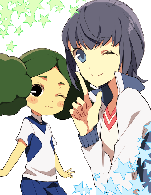 sorano aoi and morimura konoha (inazuma eleven and 2 more) drawn by tsukuyomi_03