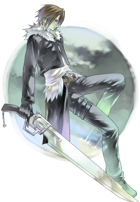 squall leonhart (final fantasy and 2 more) drawn by hinokami