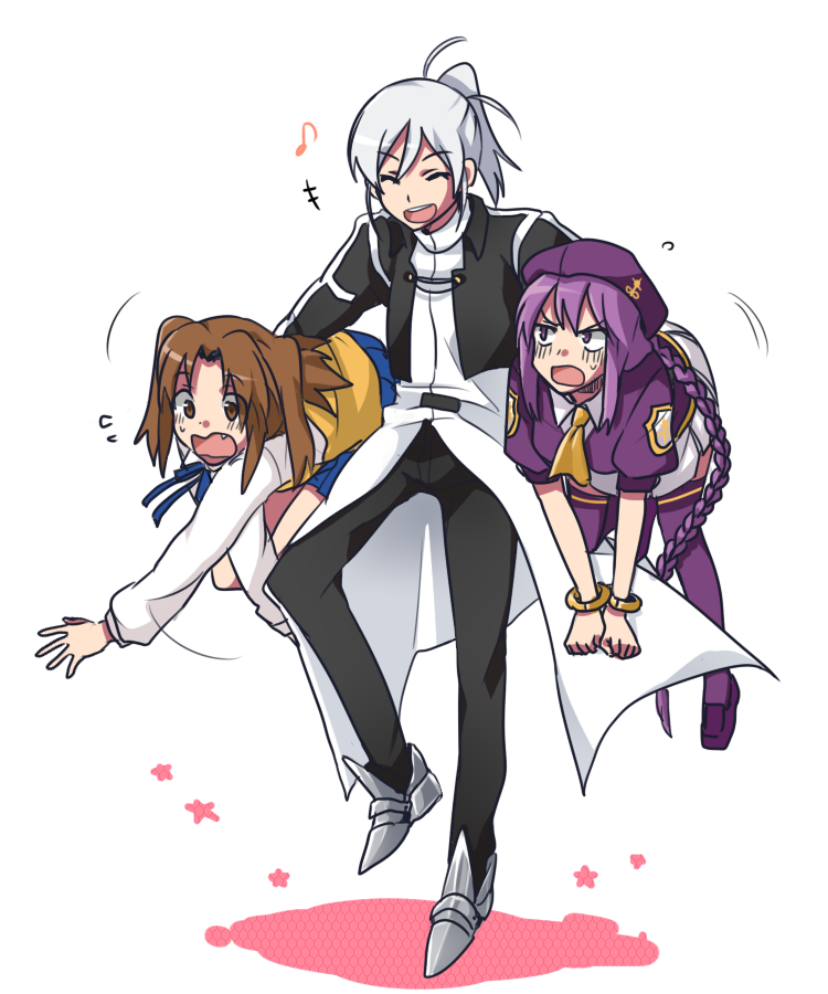 sion eltnam, yumizuka satsuki, sion eltnam atlasia, and riesbyfe stridberg (tsukihime and 1 more) drawn by 6_(yuchae)