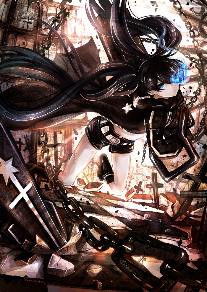 black rock shooter (black rock shooter) drawn by instocklee